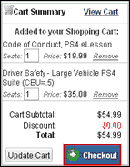 Checkout button
